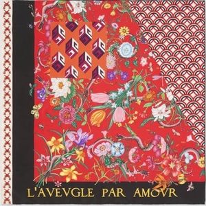 Patchwork print Gucci woman’s scarf